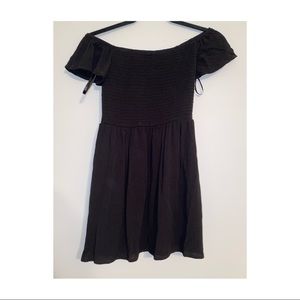 Off the shoulder black dress